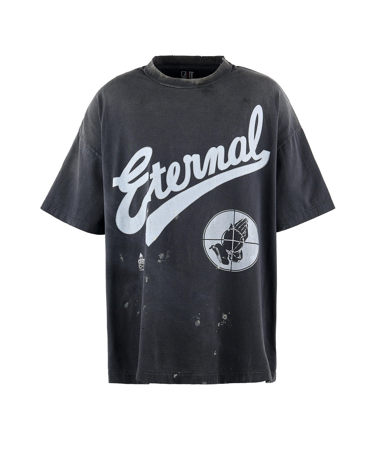 SAINT MICHAEL/セントマイケル/PE_SS TEE/SNT ENEMY/BLACK | ROYAL
