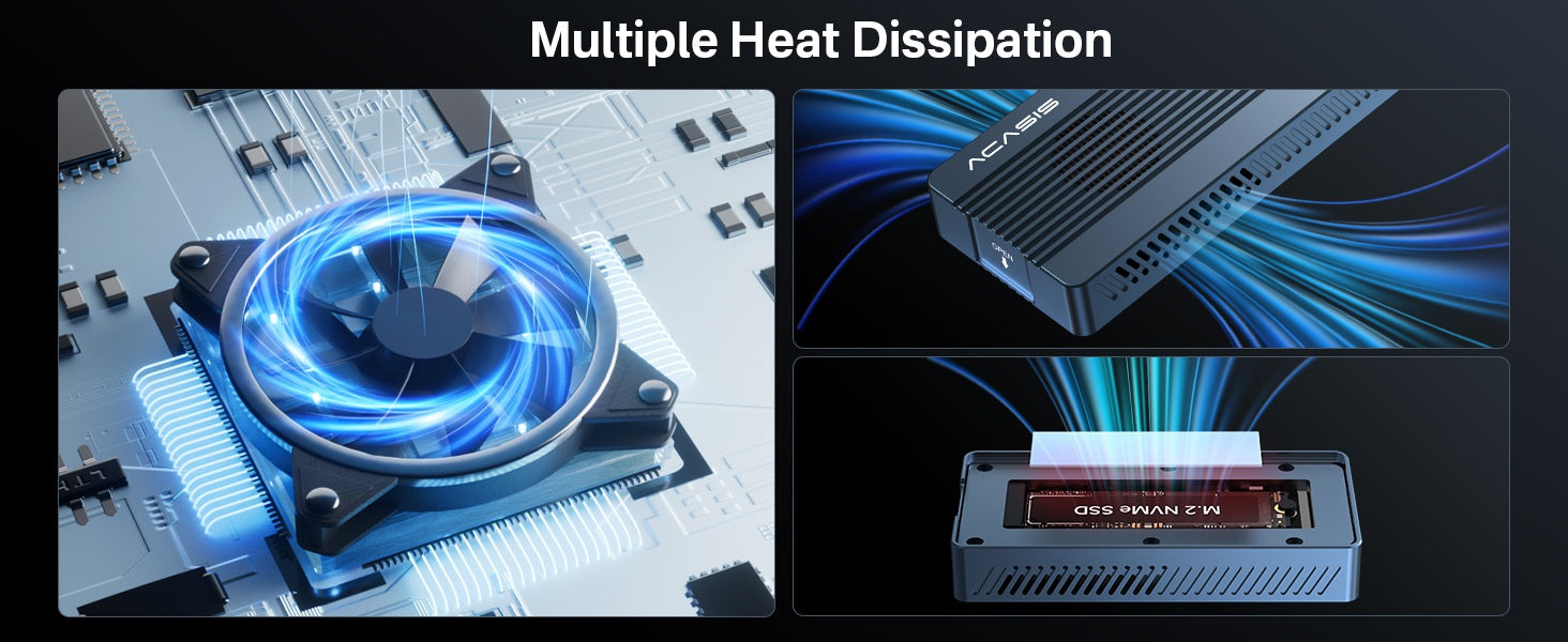 Acasis 40Gbps Tool-free M.2 NVMe SSD Enclosure Compatible with Thunder