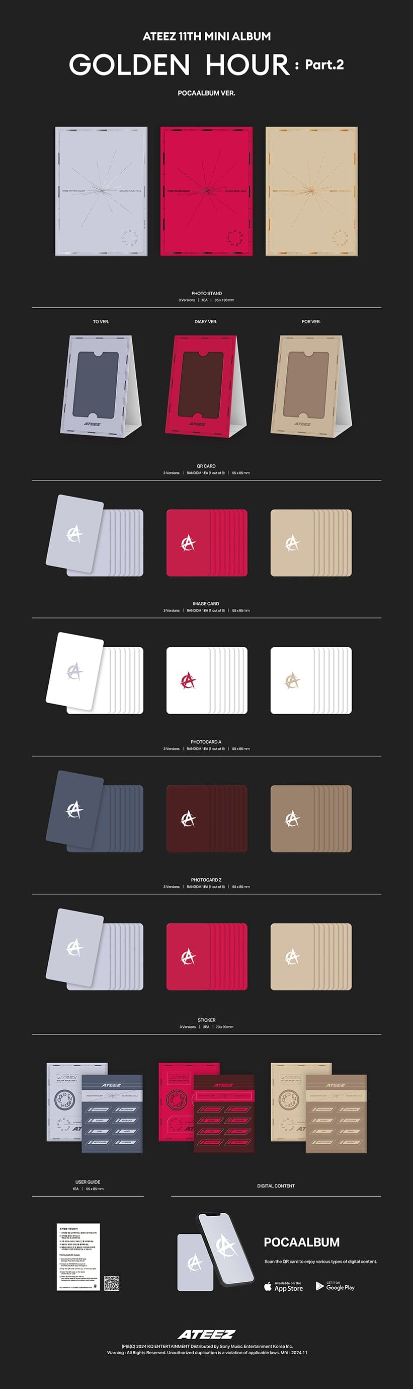 ATEEZ - 11TH EP 'GOLDEN HOUR : PART.2' (POCA ALBUM ver.)