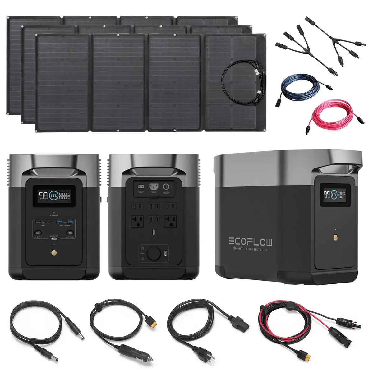 Delta 2 with Delta Max Extra Battery 3000 Wh | 480 Watts of