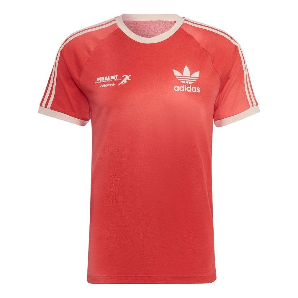 adidas Original Graphics Mellow Ride Club 3-Stripes T-Shirt 'Red