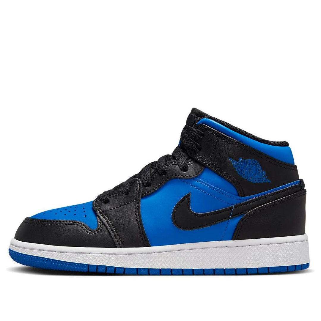 GS) Air Jordan 1 Mid 'Black Royal Blue' DQ8423-042