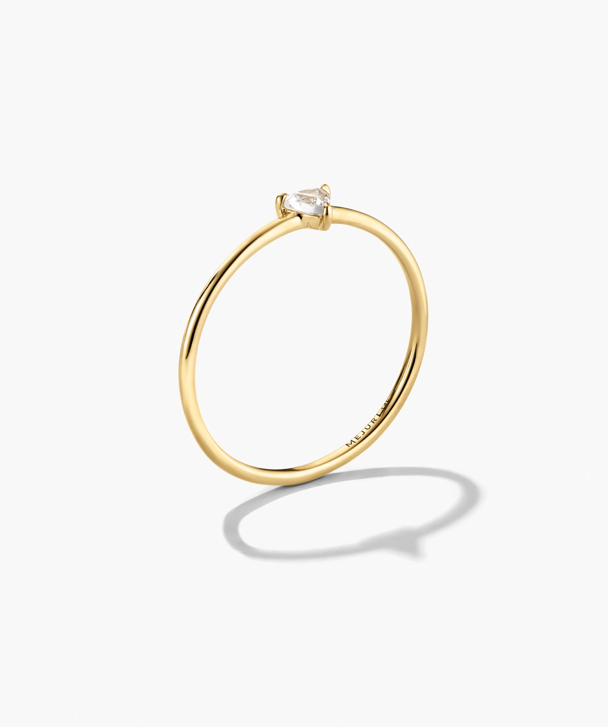 Handcrafted Gemstone Trillion Stacker Ring - Jewelry | Mejuri
