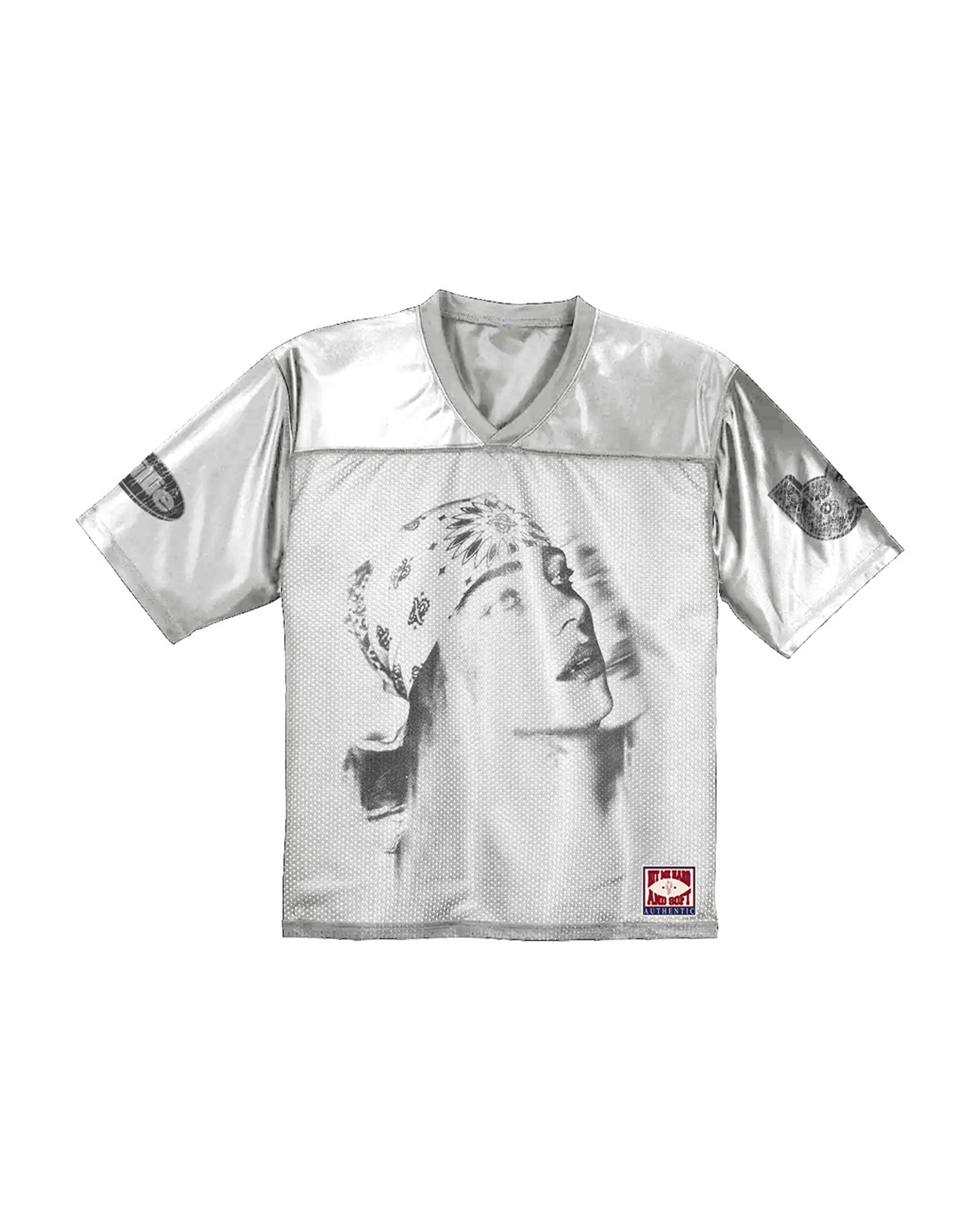 Billie Eilish | Billie Bandana White Football Jersey | Jerseys