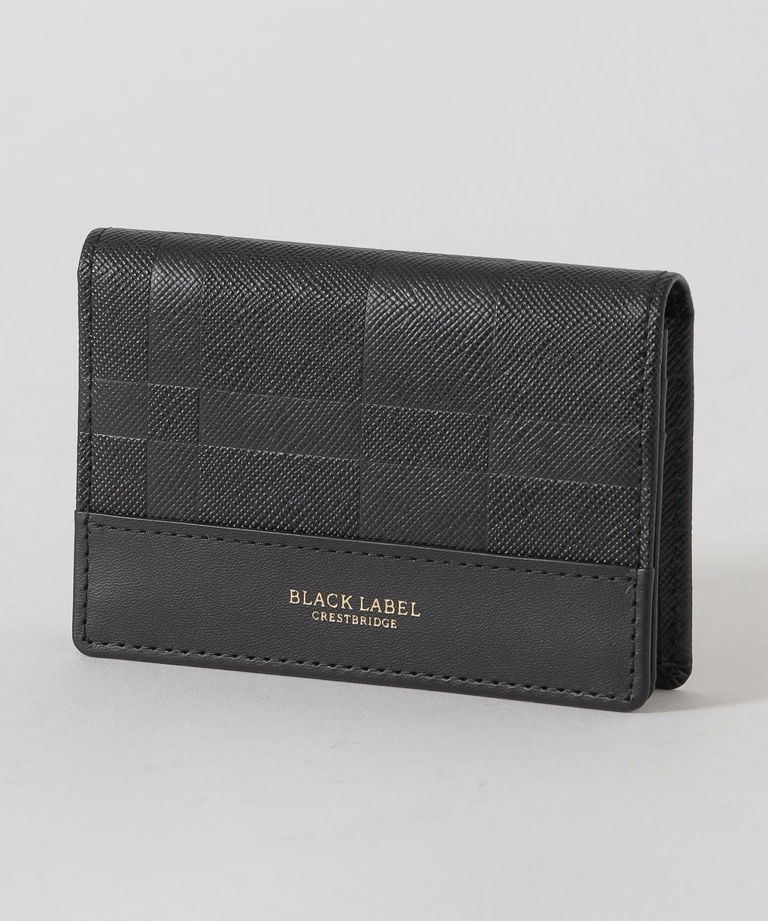 バイカラークレストブリッジチェックミニスナップウォレット