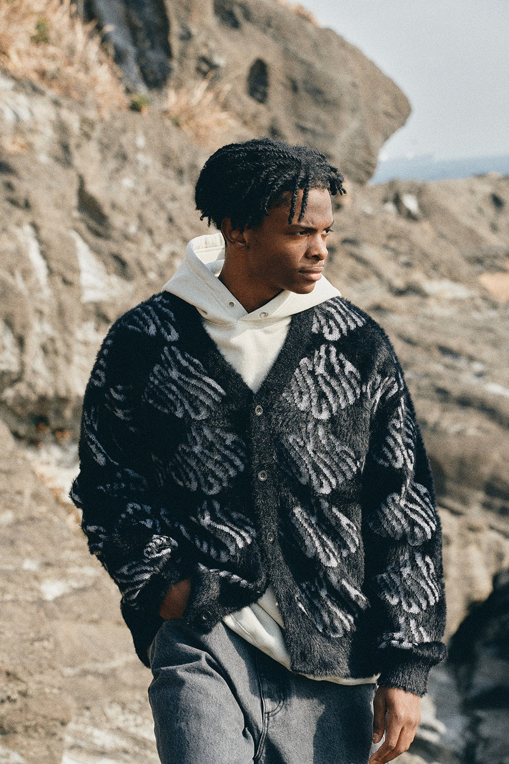 WHAT!? | SNOW LEOPARD CARDIGAN & FUCK IT CARDIGAN｜【公式通販 HUF