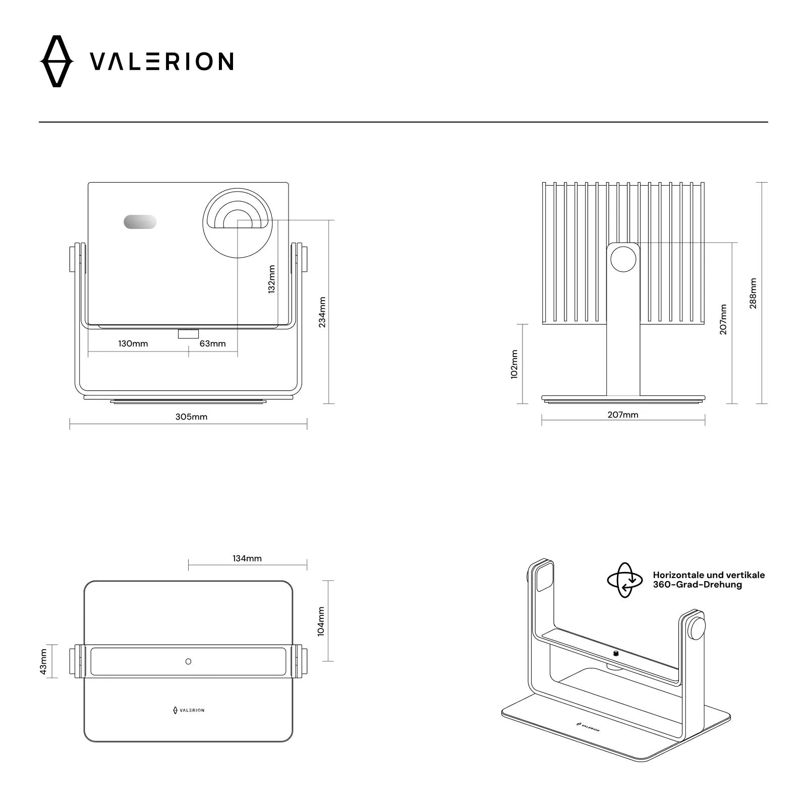 Valerion デスクトップジンバルスタンド | Valerion
