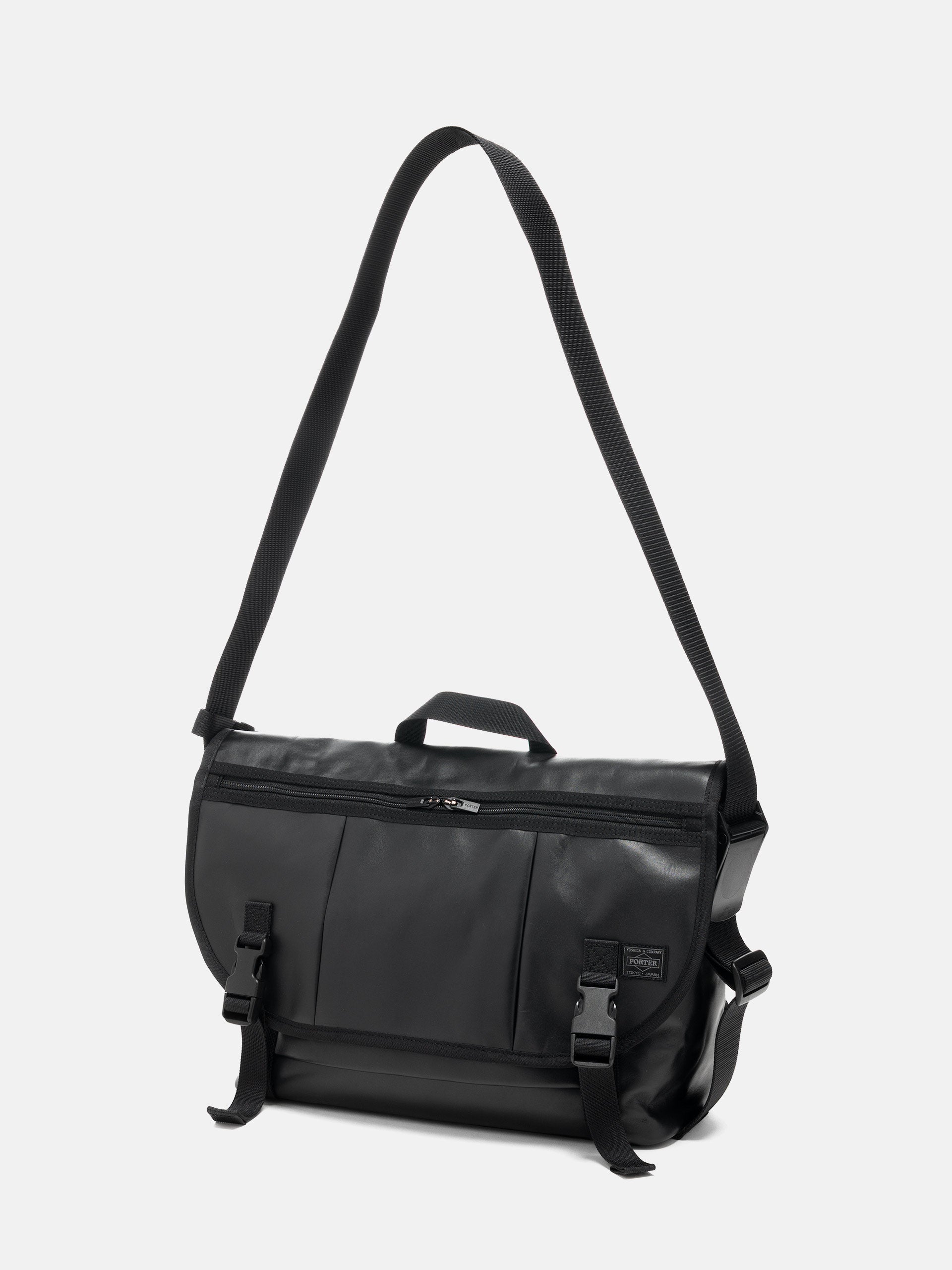 PORTER FREESTYLE Dyneema Leather Shoulder Bag Black #2 | HAVEN
