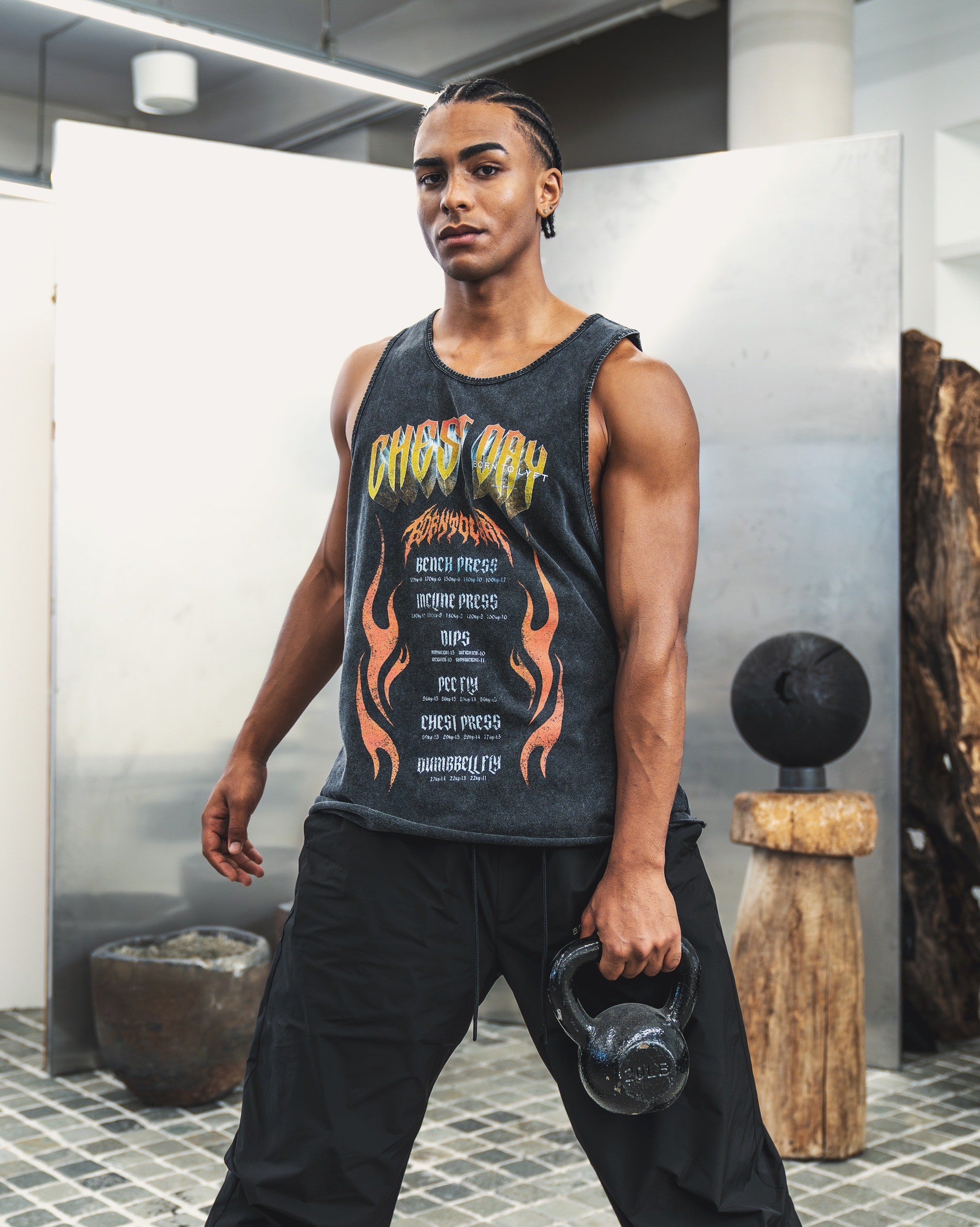 Chest Day Vintage Tanktop - Black – LÝFT