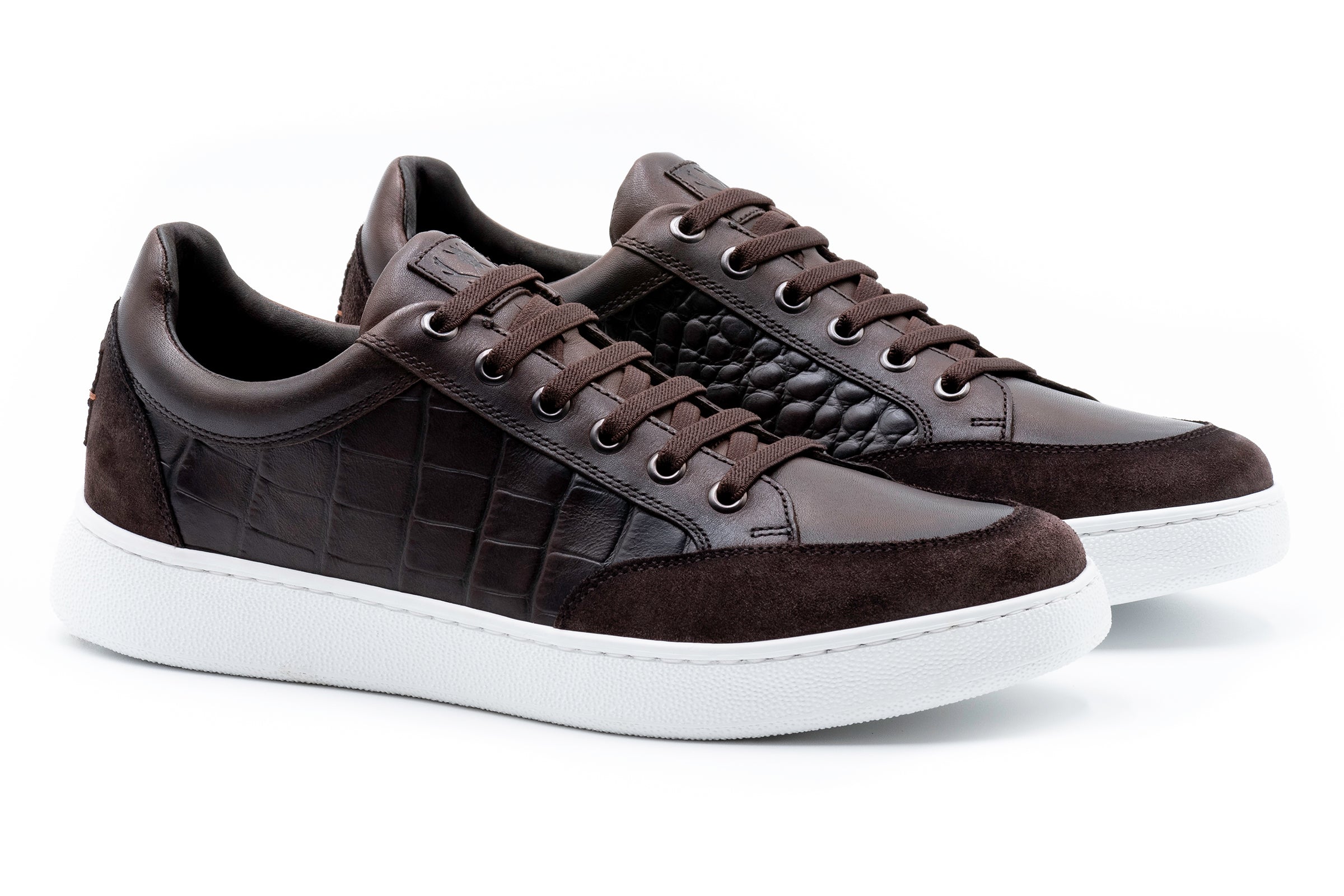 Carson Alligator Grain Sneakers - Midnight | Martin Dingman