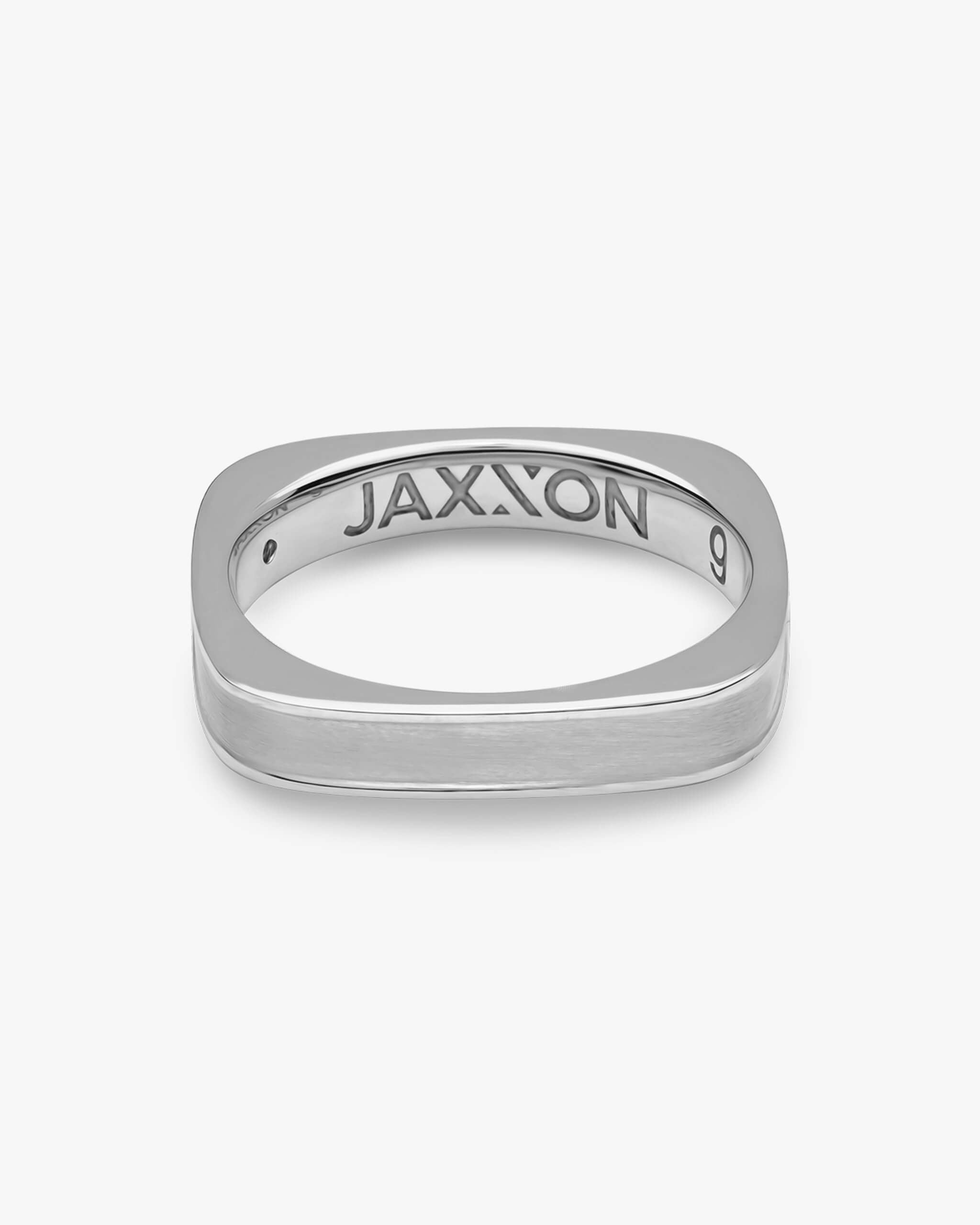 Square Ring - Silver Men's Ring - JAXXON