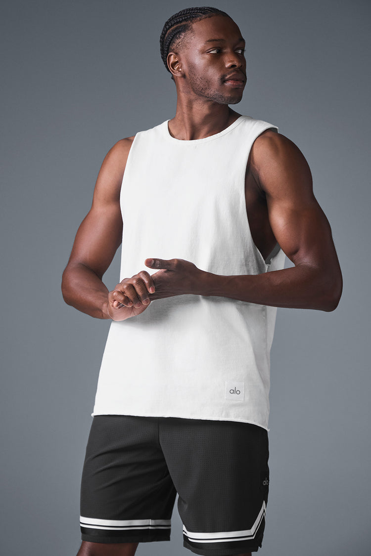 Society Raw Edge Tank - White | ALO
