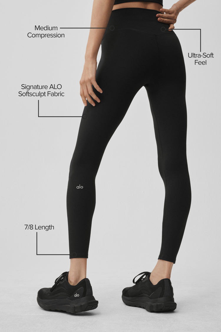 ALO Softsculpt High-Waist 7/8 Legging - Black | ALO