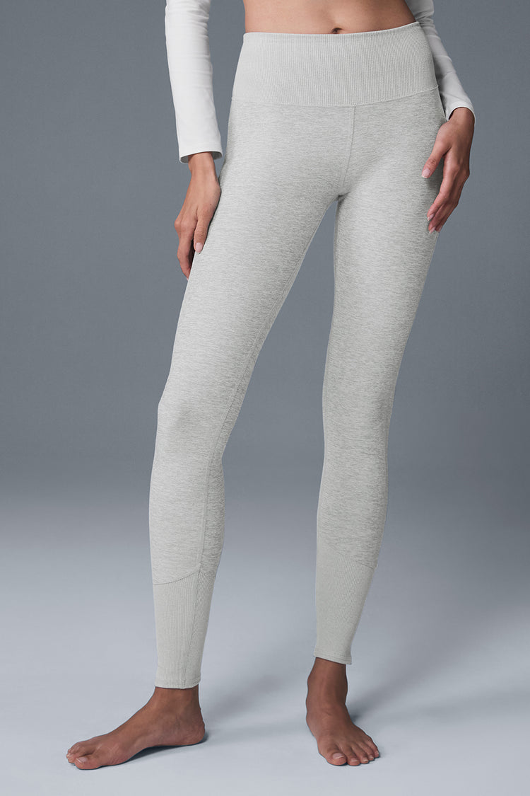 High-Waist Alosoft Lounge Legging - Athletic Heather Grey | ALO