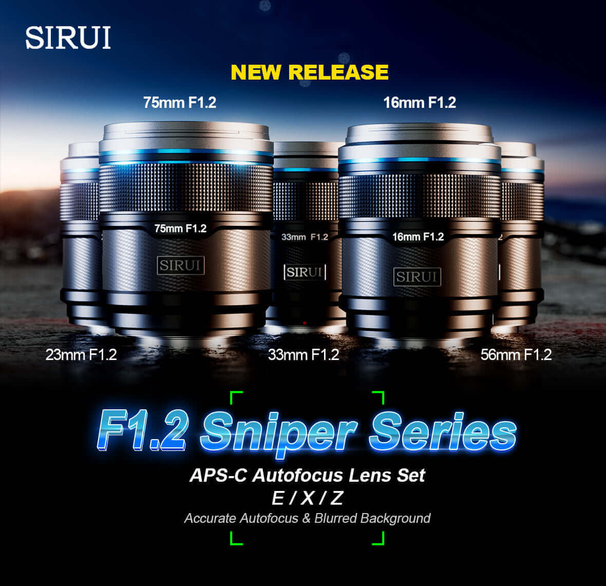 Sniper Series F1.2 APS-C Autofocus Lens Set