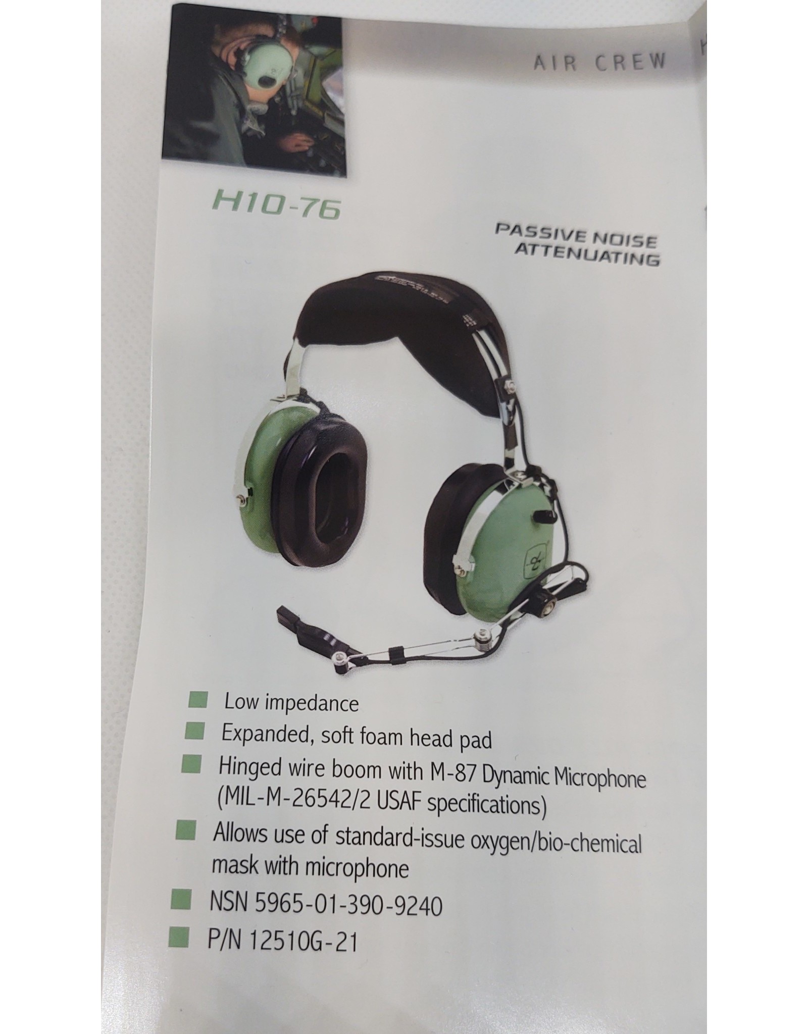 David Clark H10-76 Headset - Military Outlet