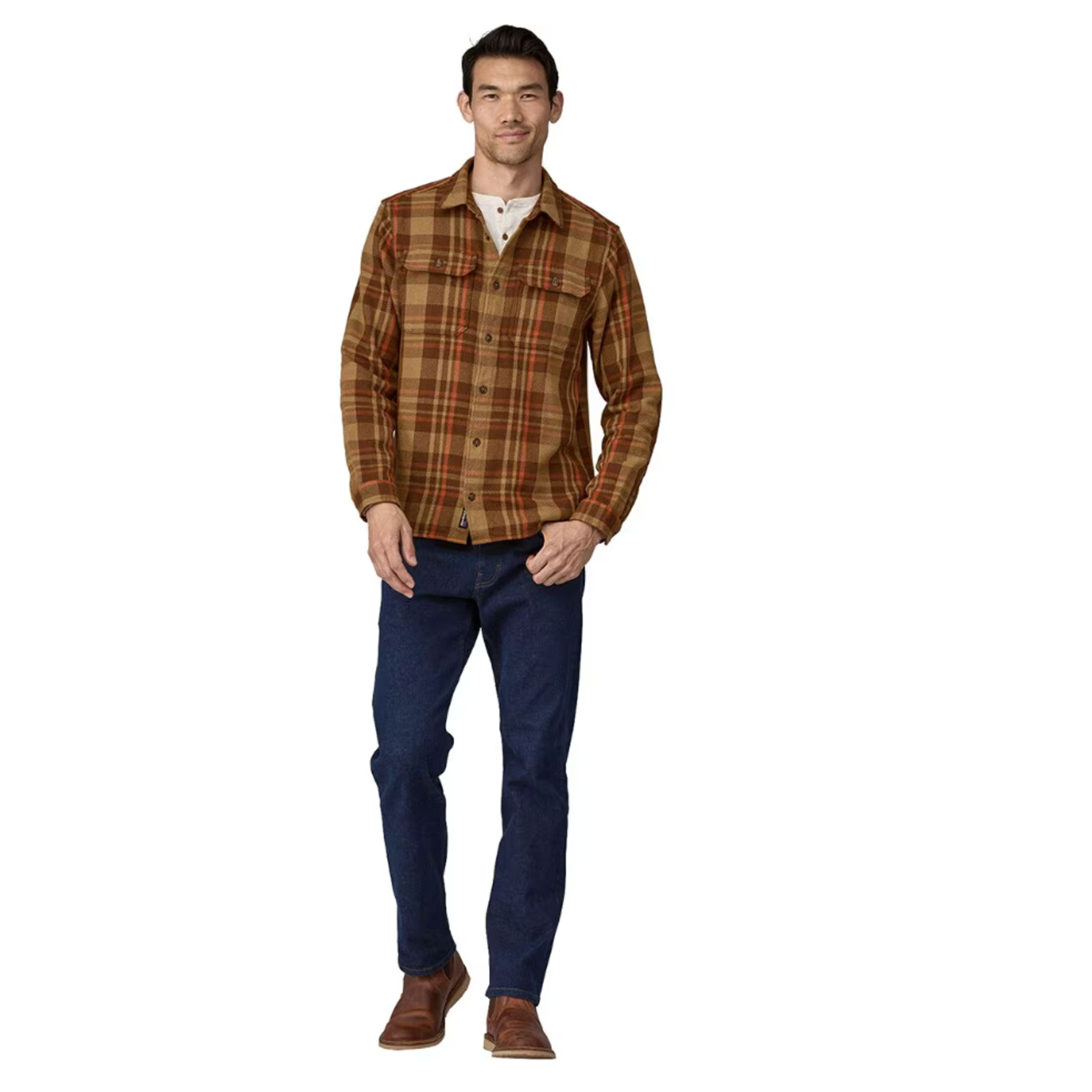 Patagonia M's Fjord Loft Shirt - Forested: Nest Brown - Mend
