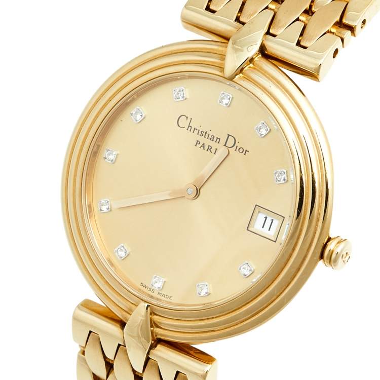 Christian Dior Champagne Gold Plated Stainless Steel D69-150
