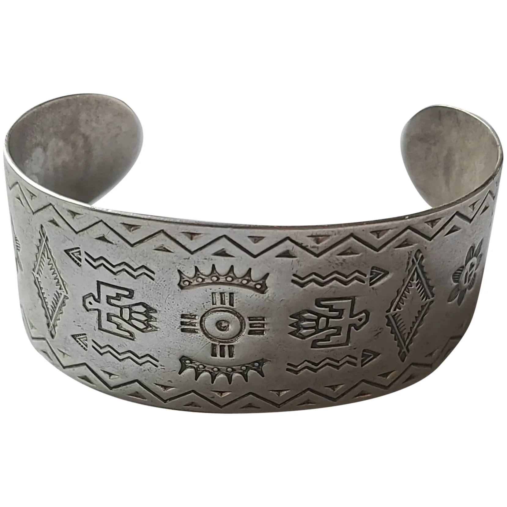 Vintage Fred Harvey Era Style Cuff Bracelet Native American Zuni
