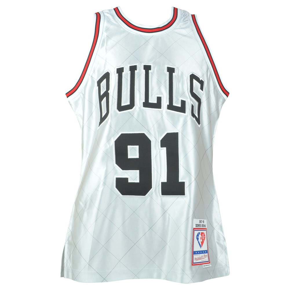 NBA Chicago Bulls Dennis Rodman 91 1997-98 Platinum Jersey