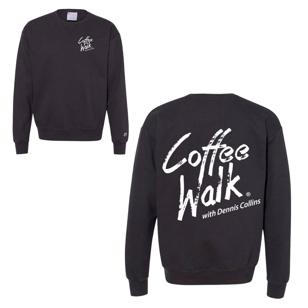 Coffee Walk Crew Neck Sweatshirt - Black - Collins Bros Jeep