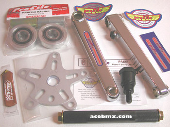 Profile Magnutanium BMX Cranks Silver 170mm - Americancycle.com