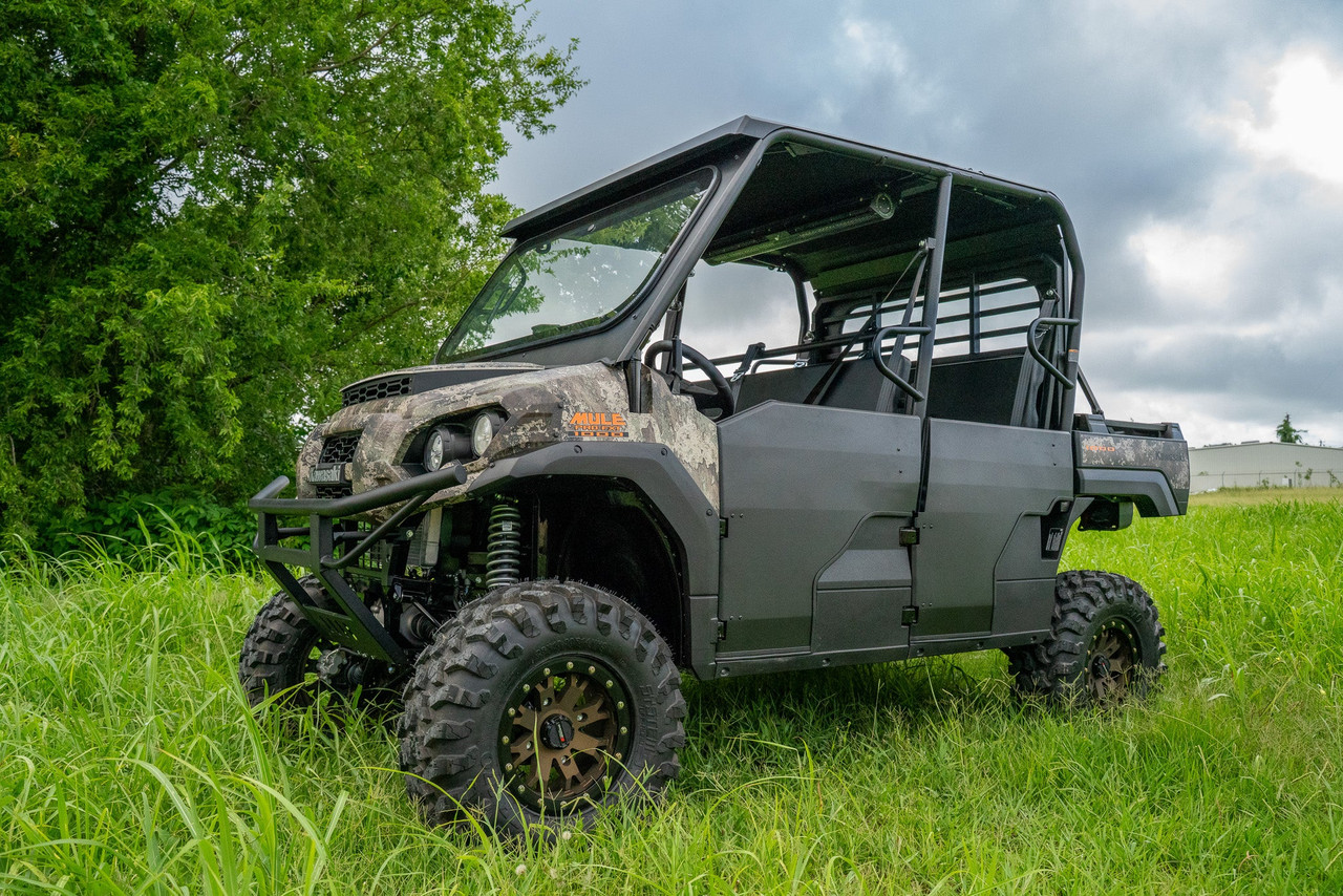 Kawasaki Mule Pro FXT Rear Glass Safety Windshield and Metal