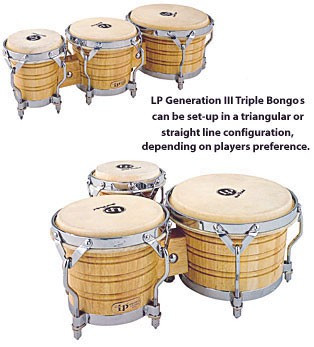 LP Generation II Wood Bongos, On Sale