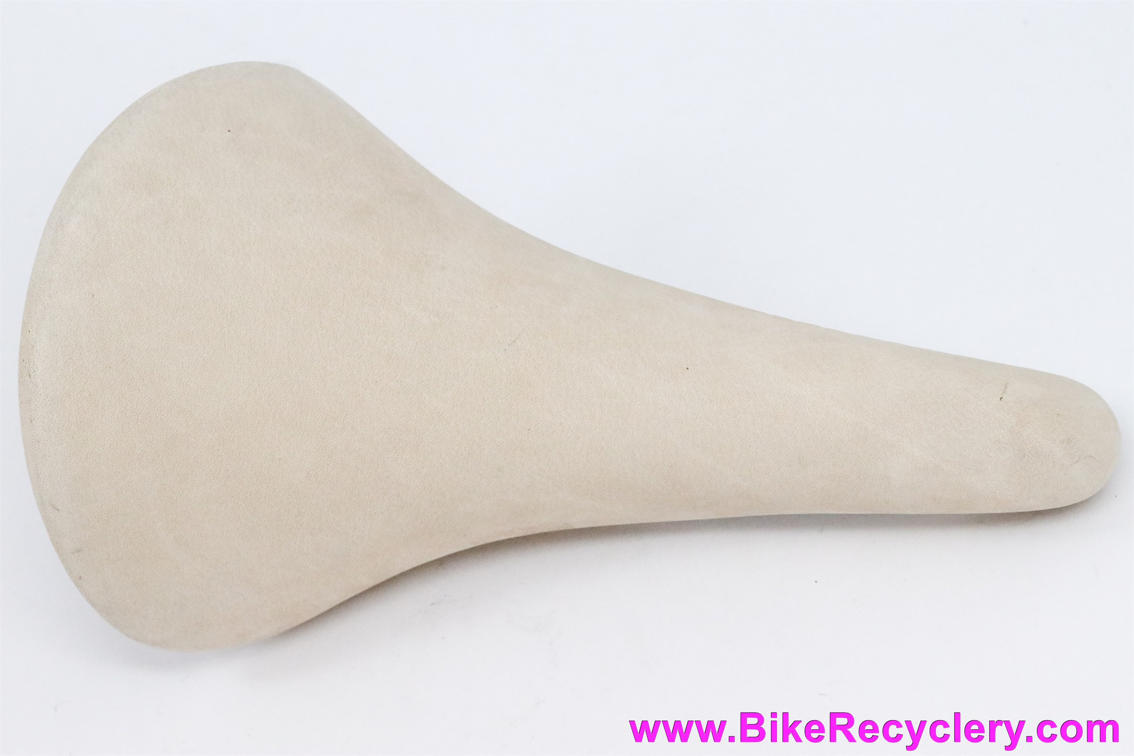 Iscaselle Tornado Saddle: White Leather w/ Gold - Team T.I.