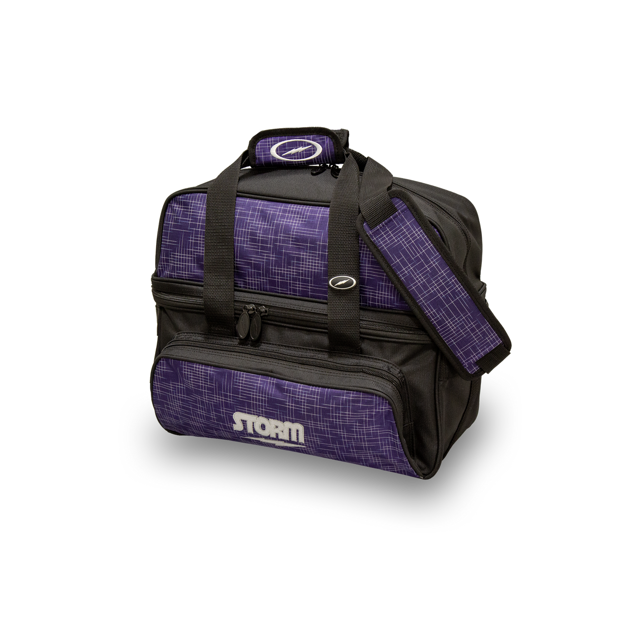 Storm 2 Ball Tote Deluxe Bowling Bag - Abstract Purple/Black FREE
