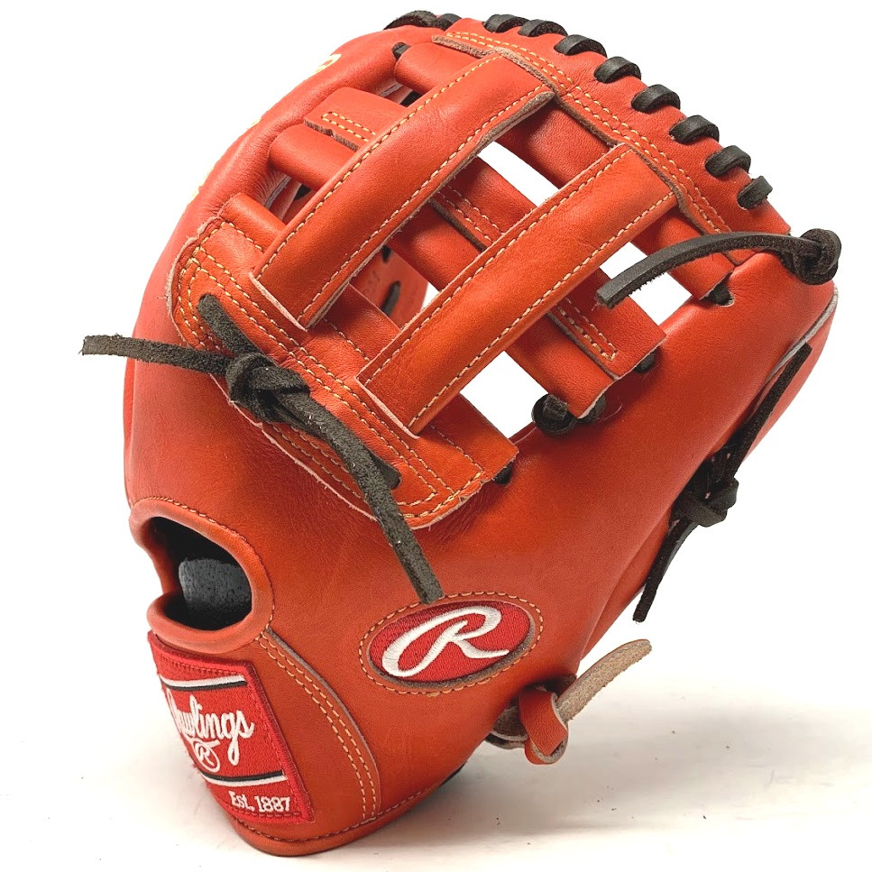 Rawlings Red Orange Heart of the Hide 11.5 H Web Chocolate Lace