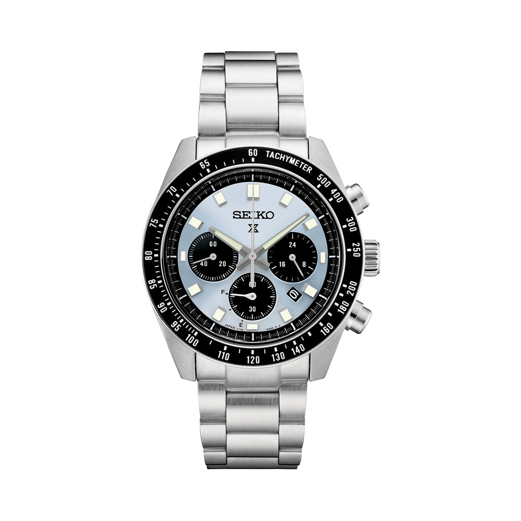 Seiko Prospex Speedtimer Solar Chronograph with Light Blue Dial