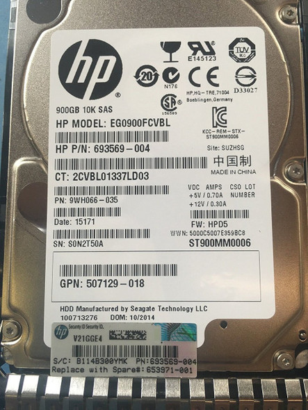 中古品】HP サーバー ヒューレット EG0900FCHHV 900GB 中古品】HP