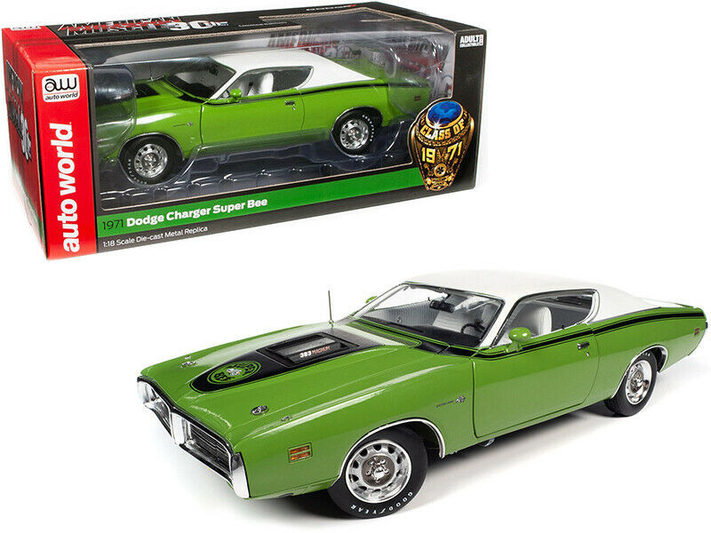 1/18 Auto world 1971 Dodge Charger Super Bee (FJ6 Green Go