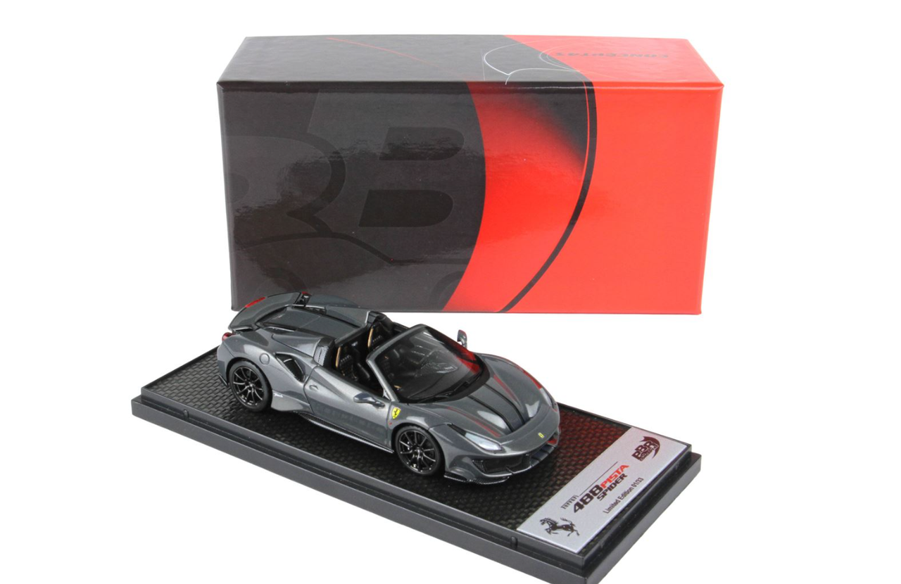 1/43 BBR Ferrari 488 Pista Spider (Special Color Blu Elder) Car