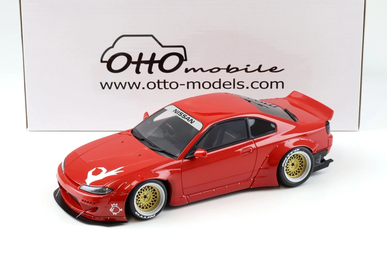 1/18 OTTO 2014 Nissan Silvia S15 Rocket Bunny (Nissan Red) Car