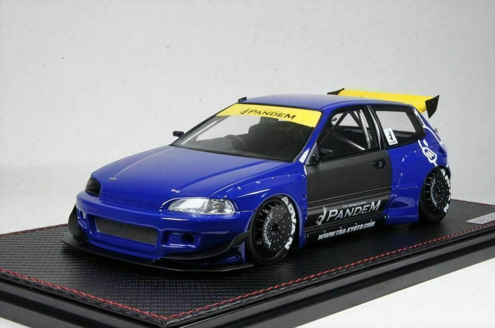 1/18 IG Ignition Model Pandem Honda Civic EG6 (Blue) Car Model