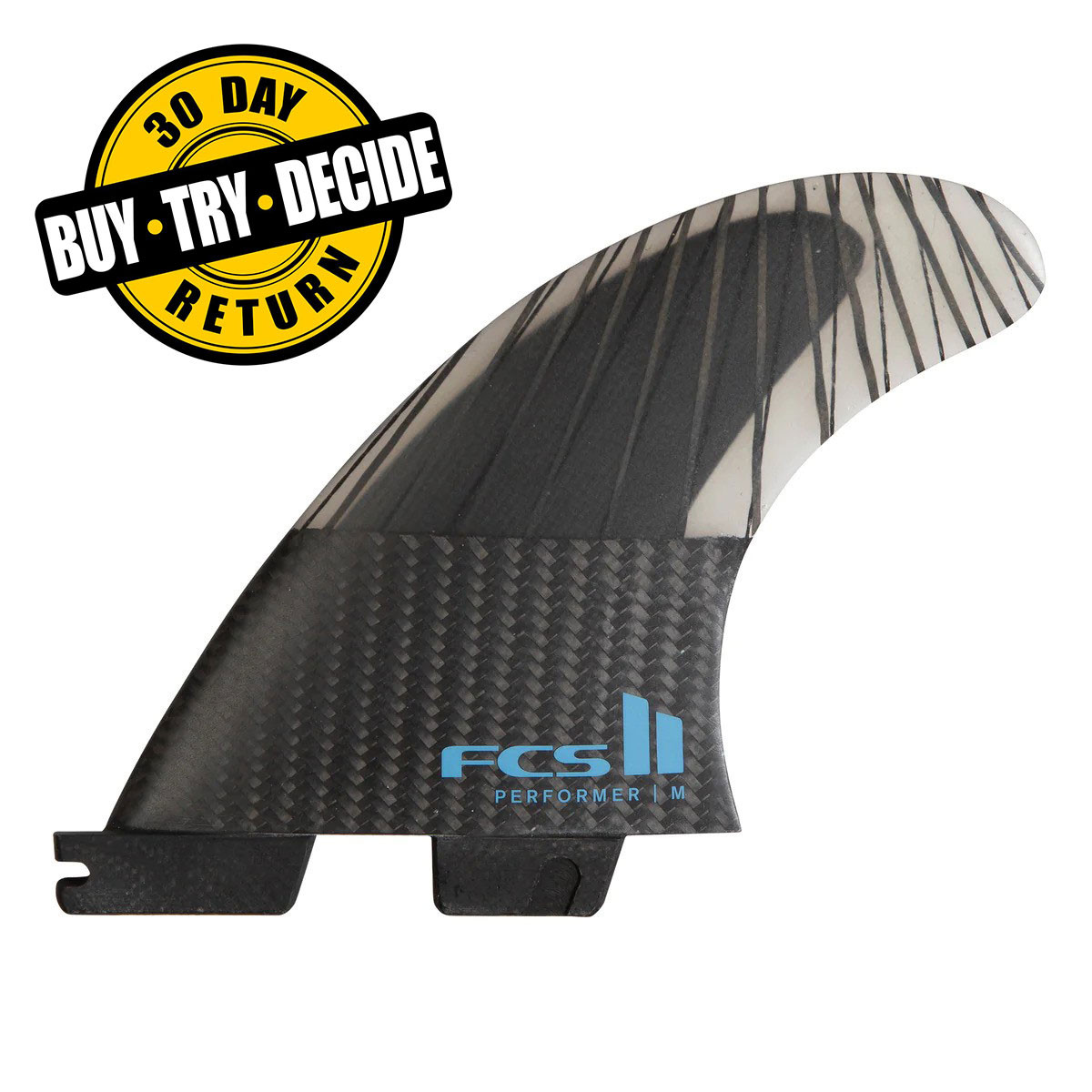FCS II Performer PC Carbon Large Tranquil Blue - USEDSURF