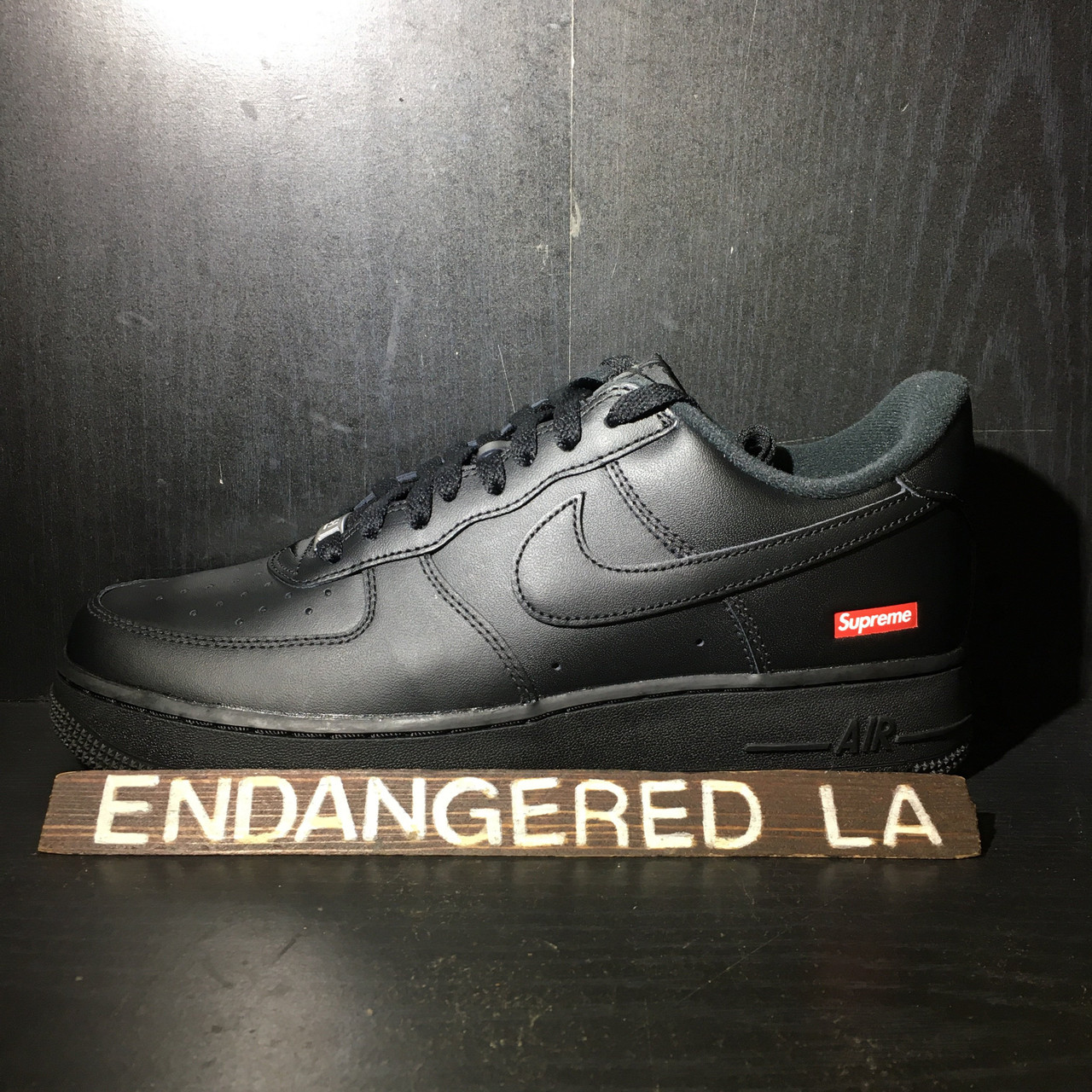 Nike Air Force 1 Low Supreme Black - ENDANGERED LA