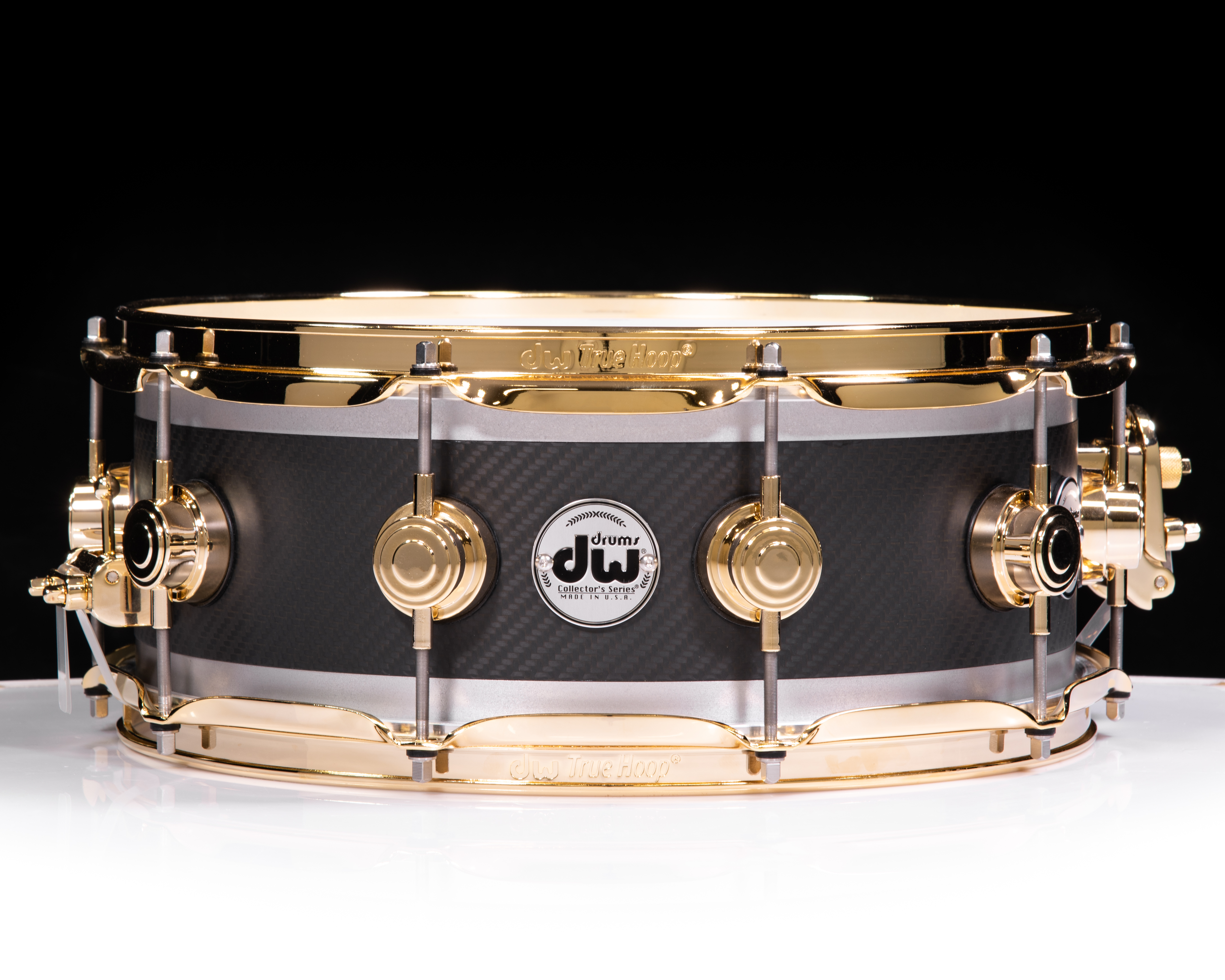 DW Collector's Carbon Fiber Edge 5.5x14 Snare w/Gold HW