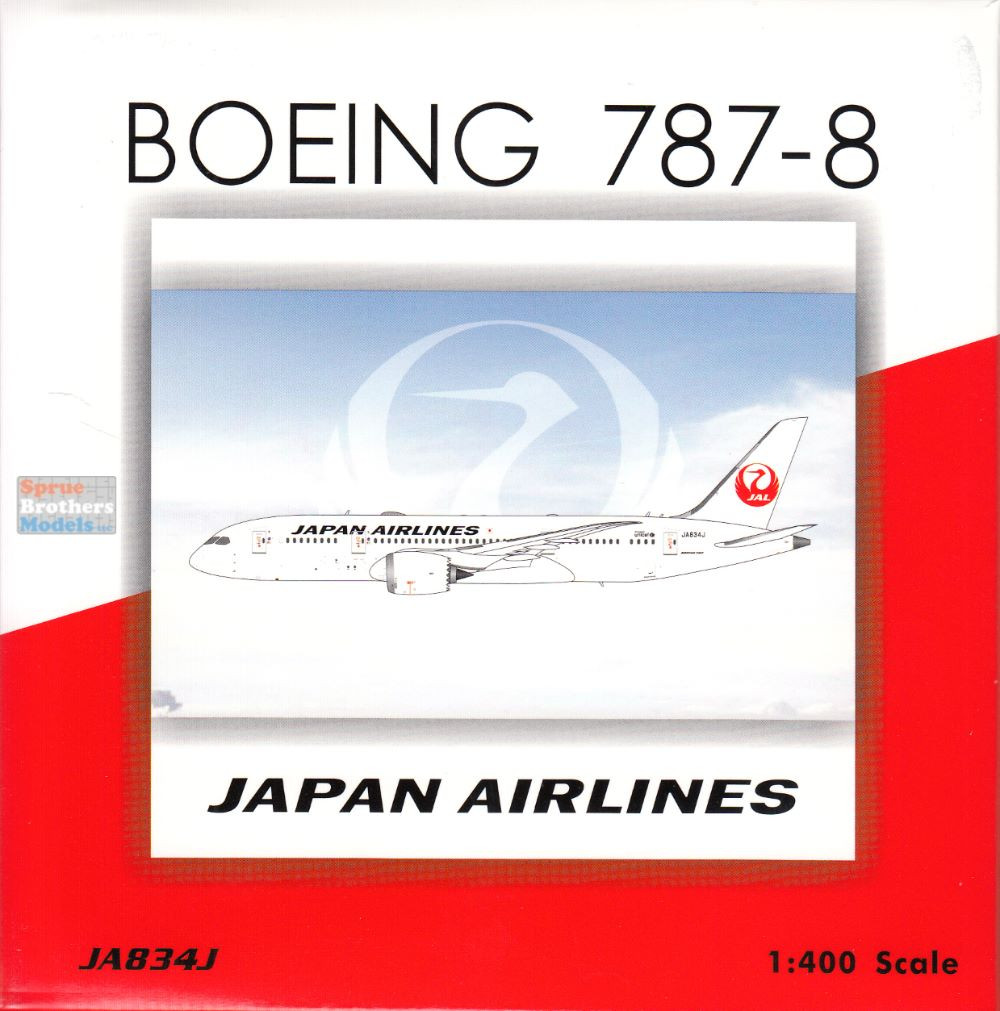 PHX04619 1:400 Phoenix Model Japan Airlines B787-8 Reg #JA834J