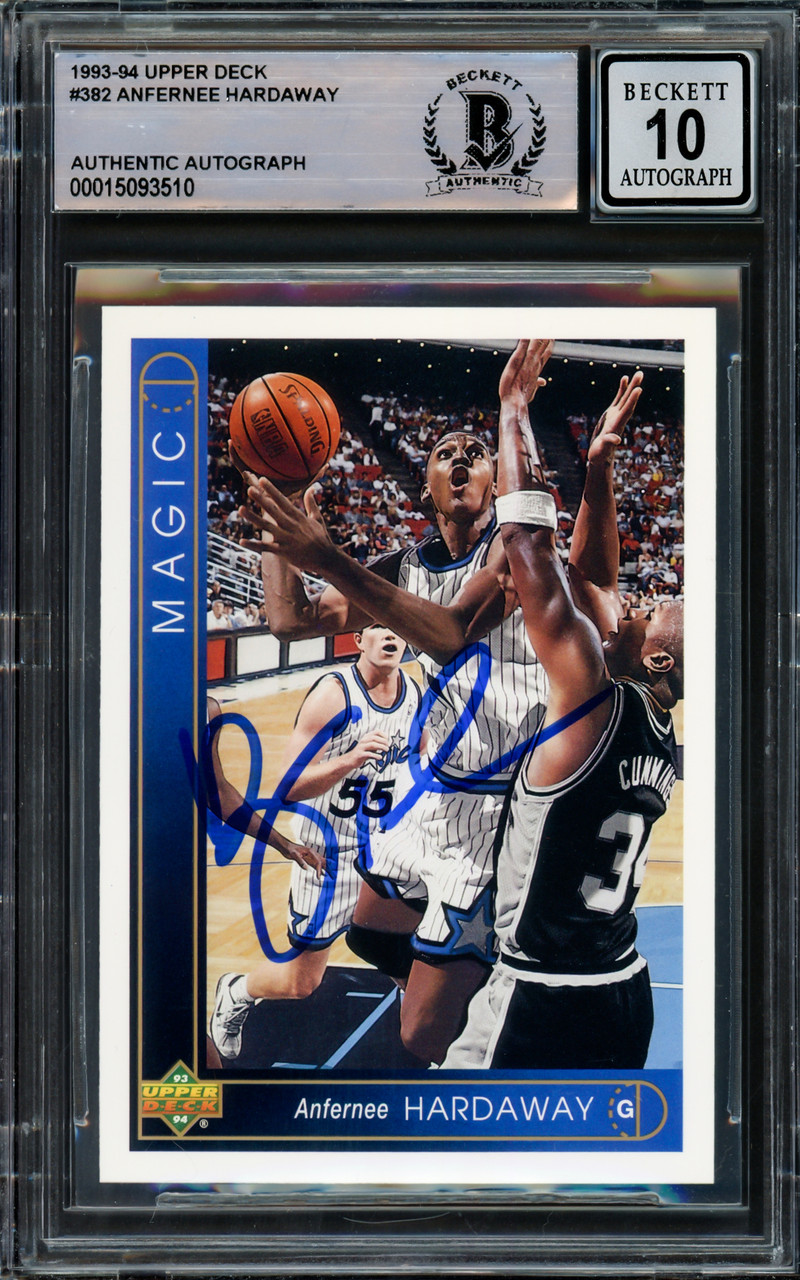Anfernee Hardaway Autographed 1993-94 Upper Deck Rookie Card #382