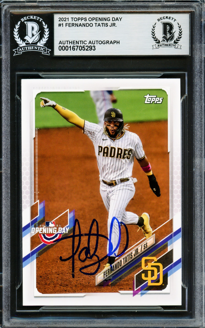 Fernando Tatis Jr. Autographed 2021 Topps Opening Day Card #1 San
