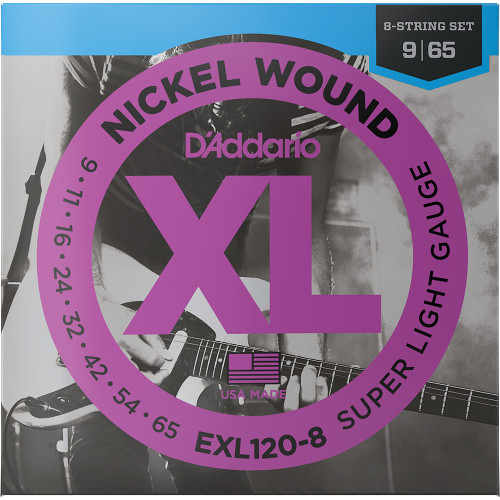 D'Addario EXL140-8 Nickel Wound 8-String Electric Guitar Strings