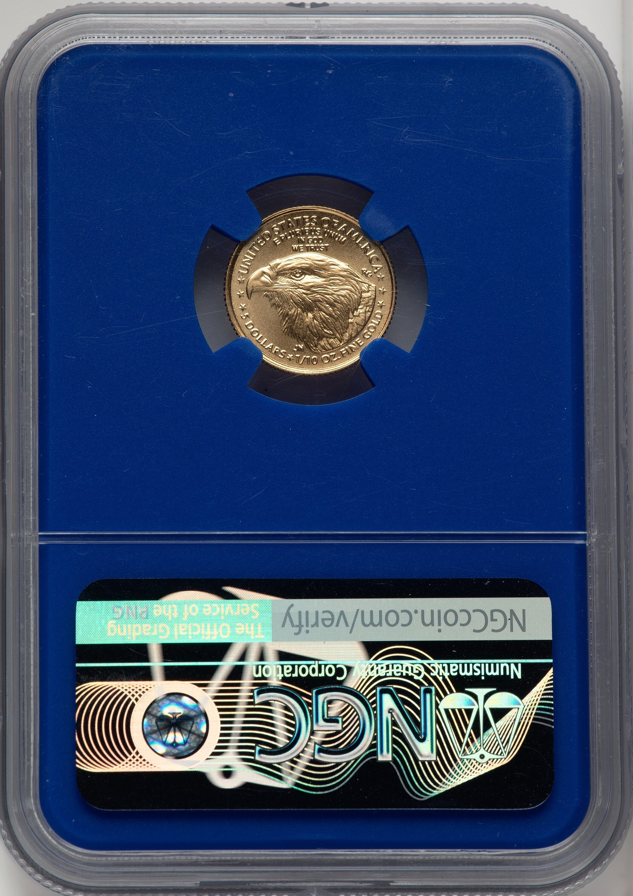 2021 $5 Tenth Ounce Gold Eagle Type Two NGC MS70 Jennie Norris