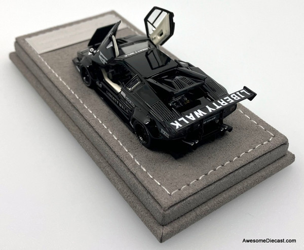 Lamborghini Countach LBWK, Black 1:64 Diecast Model Car by Topart
