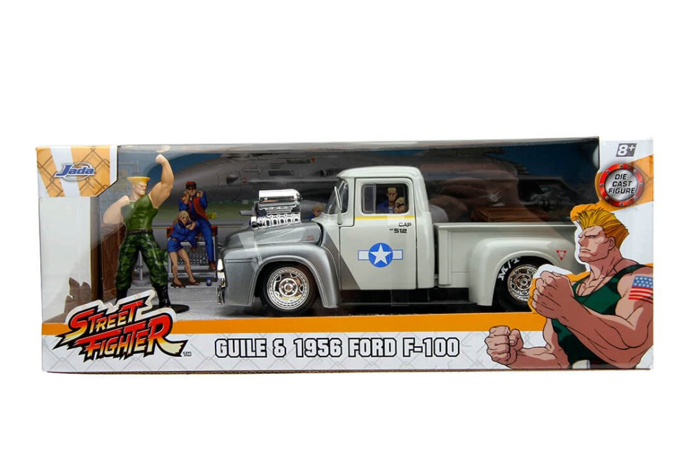 1956 Ford F-100 Pickup w/ Guile Figure, Street Fighter - Jada Toys