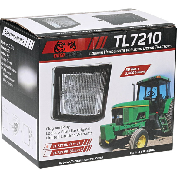 Left LED Work Light for John Deere 6010, 6110, 6110L, 6200 AL78177