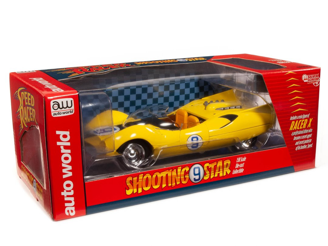 SPEED RACER - Shooting Star with Racer X Figure 1:18 SCALE DIECAST