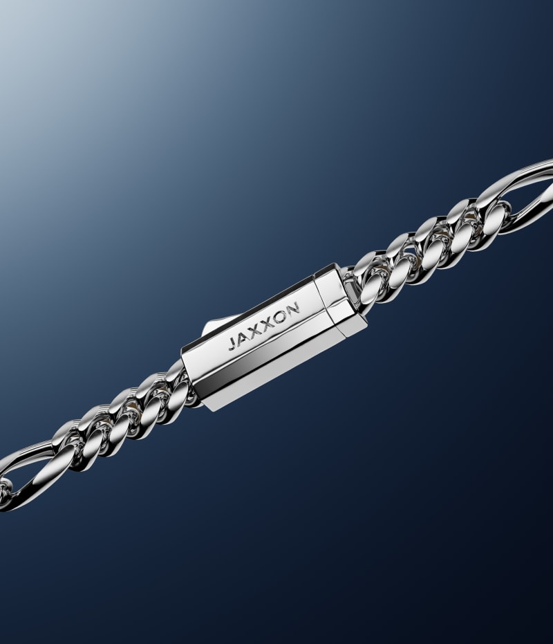Figaro Chain - 5mm - Men's Silver Figaro Chain - JAXXON